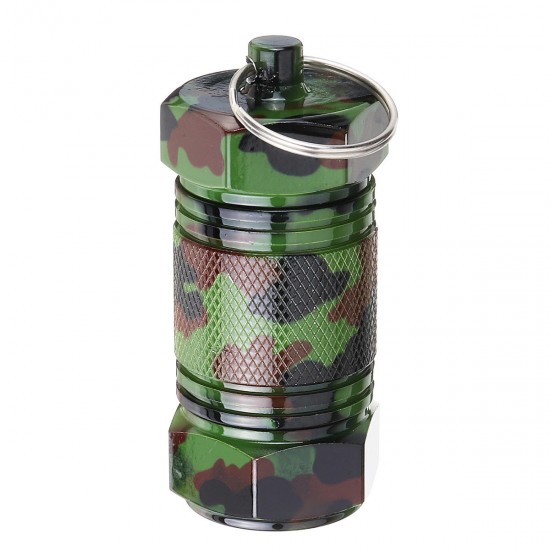 Mini Holder Box Keyring Alloy Waterproof Sealed Pocket Container Keychain Case Bottle Stash Holder Mini Holder Box Keyring Alloy Waterproof Sealed Pocket Container Keychain Case Bottle Stash Holder