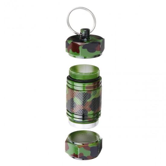 Mini Holder Box Keyring Alloy Waterproof Sealed Pocket Container Keychain Case Bottle Stash Holder