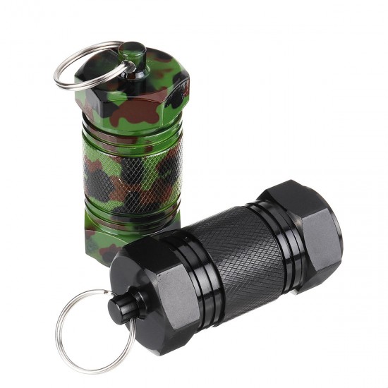 Mini Holder Box Keyring Alloy Waterproof Sealed Pocket Container Keychain Case Bottle Stash Holder Mini Holder Box Keyring Alloy Waterproof Sealed Pocket Container Keychain Case Bottle Stash Holder
