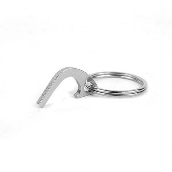 Mini Stainless Steel Bottle Opener Multifunctional EDC Gadget with Key Ring