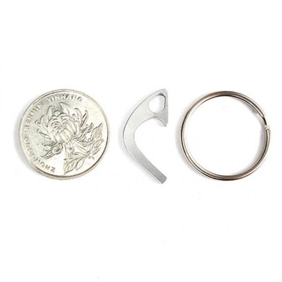 Mini Stainless Steel Bottle Opener Multifunctional EDC Gadget with Key Ring Mini Stainless Steel Bottle Opener Multifunctional EDC Gadget with Key Ring