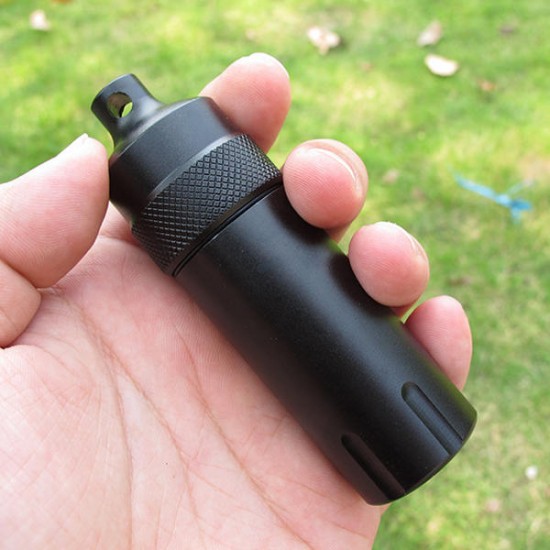 Mini Waterproof Tank Seal Bottle Case Container Holder EDC Box