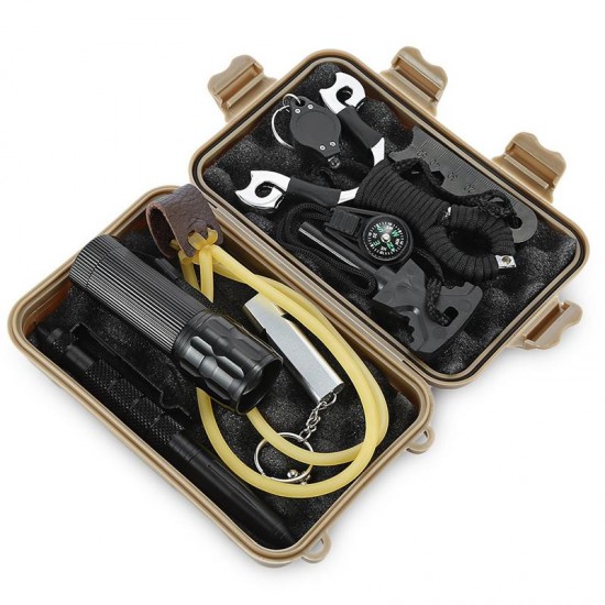 Multifunctional EDC Compass Flashlight Whistle Self-defense Emergency Survival Equipment Kit Multifunctional EDC Compass Flashlight Whistle Self-defense Emergency Survival Equipment Kit