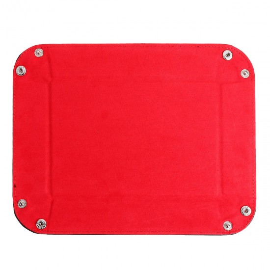 Multisided Dice Holder Polyhedral Dices PU Leather Folding Rectangle Tray for RPG Multisided Dice Holder Polyhedral Dices PU Leather Folding Rectangle Tray for RPG