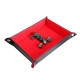 Multisided Dice Holder Polyhedral Dices PU Leather Folding Rectangle Tray for RPG Multisided Dice Holder Polyhedral Dices PU Leather Folding Rectangle Tray for RPG