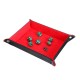 Multisided Dice Holder Polyhedral Dices PU Leather Folding Rectangle Tray for RPG Multisided Dice Holder Polyhedral Dices PU Leather Folding Rectangle Tray for RPG