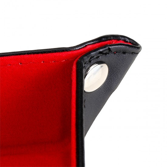 Multisided Dice Holder Polyhedral Dices PU Leather Folding Rectangle Tray for RPG Multisided Dice Holder Polyhedral Dices PU Leather Folding Rectangle Tray for RPG