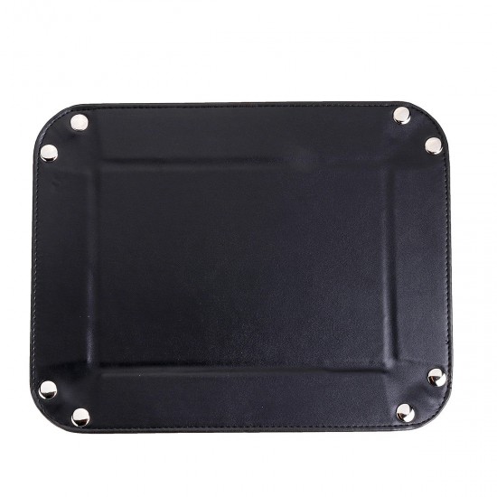 Multisided Dice Holder Polyhedral Dices PU Leather Folding Rectangle Tray for RPG Multisided Dice Holder Polyhedral Dices PU Leather Folding Rectangle Tray for RPG