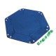 Multisided Dices Set Holder Polyhedral Dices Blue PU Leather Tray for RPG