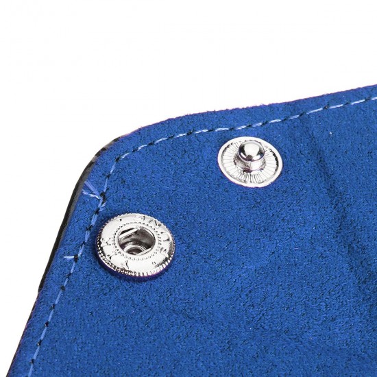Multisided Dices Set Holder Polyhedral Dices Blue PU Leather Tray for RPG Multisided Dices Set Holder Polyhedral Dices Blue PU Leather Tray for RPG