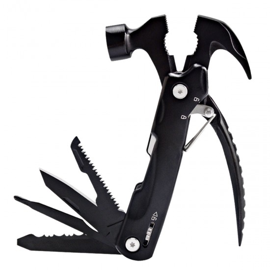 12 In 1 Multitool Hammer Mini Portable Stainless Steel Hammer Wire Cutter Screwdrivers EDC Tool 12 In 1 Multitool Hammer Mini Portable Stainless Steel Hammer Wire Cutter Screwdrivers EDC Tool
