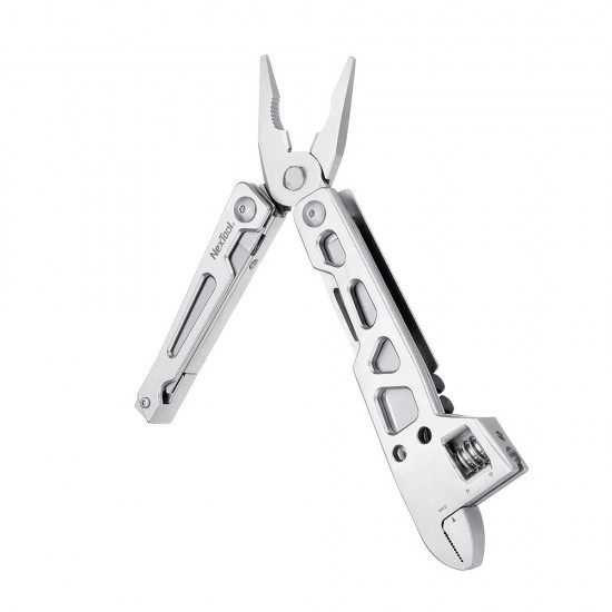 10 IN 1 Multitool Wrench Pliers Folding Knife Stainless Steel EDC Ruler with Bits For Survival