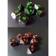 New Metal Polyhedral Dice with Bag Green Red 7 Piece Metal Set DnD RPG New Metal Polyhedral Dice with Bag Green Red 7 Piece Metal Set DnD RPG