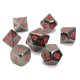 New Metal Polyhedral Dice with Bag Green Red 7 Piece Metal Set DnD RPG