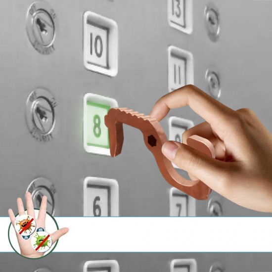 Non-Contact EDC Door Opener Handheld Keychain Tool Elevator Button Opener Non-Contact EDC Door Opener Handheld Keychain Tool Elevator Button Opener