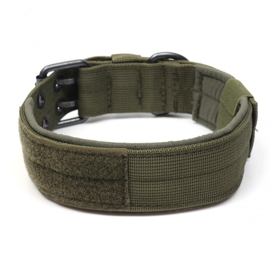 Nylon Tactical Dog Collar Military Adjustable Training Dog Collar with Metal D Ring Buckle L Size Nylon Tactical Dog Collar Military Adjustable Training Dog Collar with Metal D Ring Buckle L Size