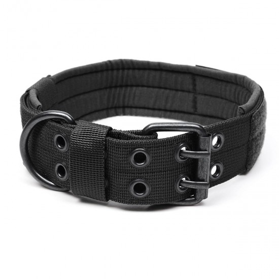 Nylon Tactical Dog Collar Military Adjustable Training Dog Collar with Metal D Ring Buckle M Size Nylon Tactical Dog Collar Military Adjustable Training Dog Collar with Metal D Ring Buckle M Size