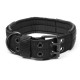 Nylon Tactical Dog Collar Military Adjustable Training Dog Collar with Metal D Ring Buckle M Size