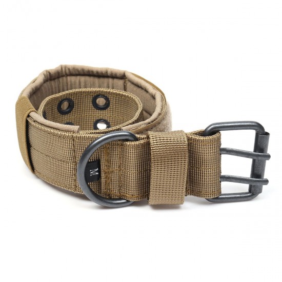 Nylon Tactical Dog Collar Military Adjustable Training Dog Collar with Metal D Ring Buckle M Size Nylon Tactical Dog Collar Military Adjustable Training Dog Collar with Metal D Ring Buckle M Size