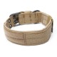 Nylon Tactical Dog Collar Military Adjustable Training Dog Collar with Metal D Ring Buckle M Size