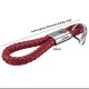 PU Leather Braided Strap Key Chain Stainless Key ring 7 Different Colors