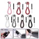 PU Leather Braided Strap Key Chain Stainless Key ring 7 Different Colors