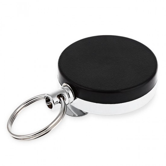 Plastic Tool Belt Retractable Key Recoil Ring Pull Chain Clip ID Card Holder