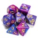 Polyhedral Dice Purple & Blue 7 Piece D & D RPG MTG Party Game Toy Set