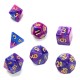 Polyhedral Dice Purple & Blue 7 Piece D & D RPG MTG Party Game Toy Set