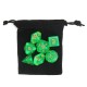 Polyhedral Dice with Bag Light Green 7 Piece Set DnD RPG Polyhedral Dice with Bag Light Green 7 Piece Set DnD RPG