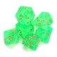 Polyhedral Dice with Bag Light Green 7 Piece Set DnD RPG Polyhedral Dice with Bag Light Green 7 Piece Set DnD RPG