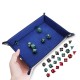 Portable Fold PU Leather with 7 Polyhedral Dice for Tabletop Dice Games