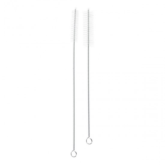Portable Metal Straw Set 304 Stainless Steel Straws Reusable Metal Drinking Straws With Cleaning Brushes Pounch