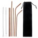 Portable Metal Straw Set 304 Stainless Steel Straws Reusable Metal Drinking Straws With Cleaning Brushes Pounch Portable Metal Straw Set 304 Stainless Steel Straws Reusable Metal Drinking Straws With Cleaning Brushes Pounch