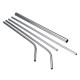 Portable Metal Straw Set 304 Stainless Steel Straws Reusable Metal Drinking Straws With Cleaning Brushes Pounch