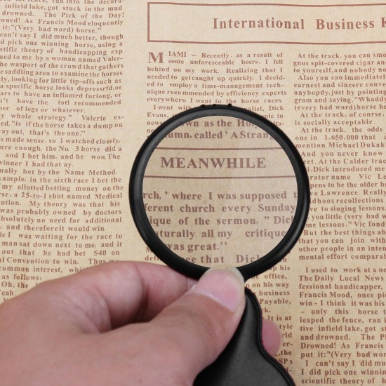 Portable Rotatable Mini Folding Glass Lens Cortical Pocket Leather Handle Magnifying Glass Magnifier