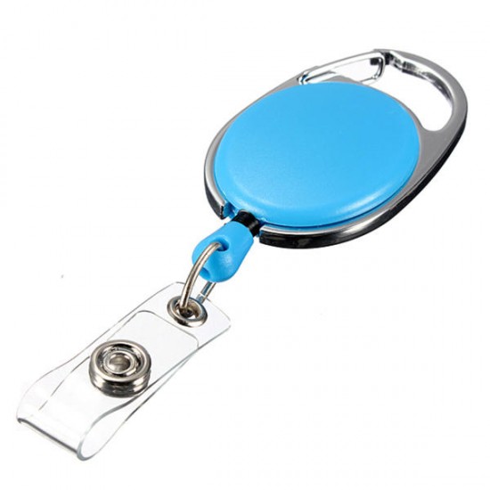 Retractable Reel Keyring Clip Retractable Carabiner Recoil Key Ring Key Chain ID Card Holder Holder