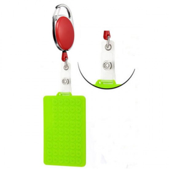 Retractable Reel Keyring Clip Retractable Carabiner Recoil Key Ring Key Chain ID Card Holder Holder