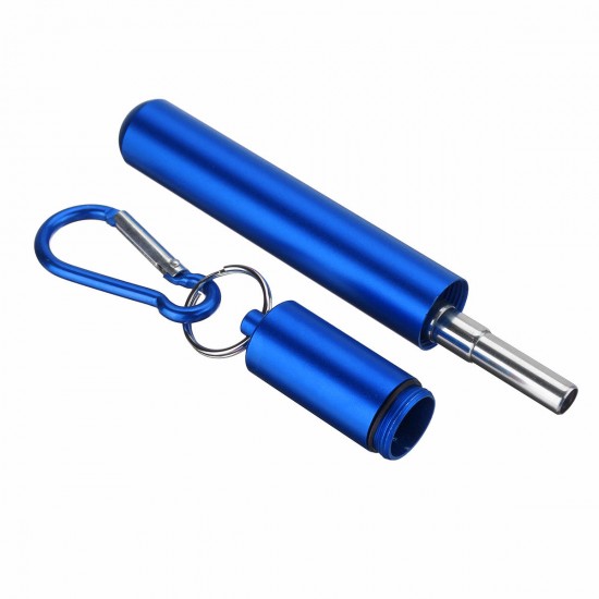 Reusable Collapsible Straw with Case & Brush Retractable Stainless Steel Metal Drinking Straws Reusable Collapsible Straw with Case & Brush Retractable Stainless Steel Metal Drinking Straws