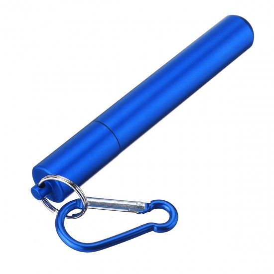 Reusable Collapsible Straw with Case & Brush Retractable Stainless Steel Metal Drinking Straws Reusable Collapsible Straw with Case & Brush Retractable Stainless Steel Metal Drinking Straws