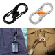 S Shape Plastic Steel Anti Theft Carabiner Keychain Hook Clip EDC Tool