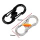 S Shape Plastic Steel Anti Theft Carabiner Keychain Hook Clip EDC Tool S Shape Plastic Steel Anti Theft Carabiner Keychain Hook Clip EDC Tool