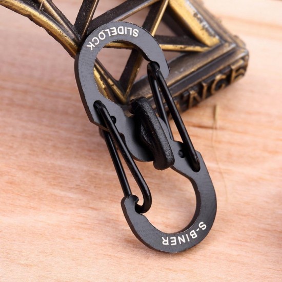 S Shape Plastic Steel Anti Theft Carabiner Keychain Hook Clip EDC Tool S Shape Plastic Steel Anti Theft Carabiner Keychain Hook Clip EDC Tool