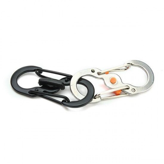 S Shape Plastic Steel Anti Theft Carabiner Keychain Hook Clip EDC Tool S Shape Plastic Steel Anti Theft Carabiner Keychain Hook Clip EDC Tool