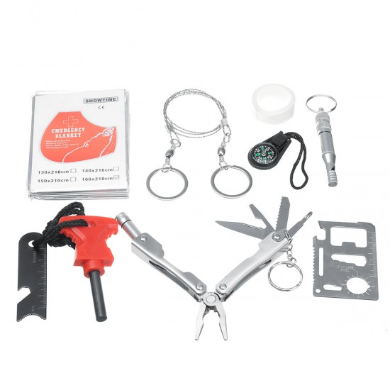 SOS Emergency Camping Survival Tools Kit Survival Gear Kits Emergency SOS Survive Tool