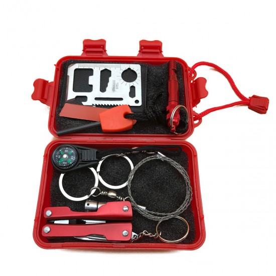 SOS Emergency Survival Equipment Kit Outdoor Survival Gear Tool EDC Camping Hiking Survival Tools Kit