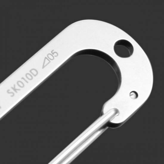 SK010D Number Zero Stainless Steel Carabiner Tool Key Chain Lucky