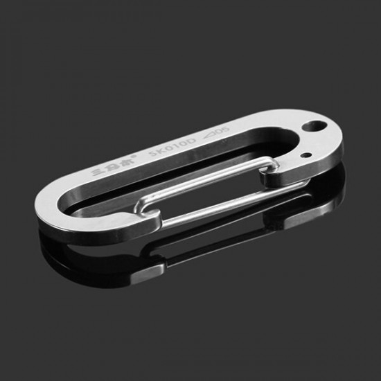 SK010D Number Zero Stainless Steel Carabiner Tool Key Chain Lucky