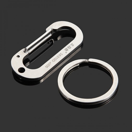 SK010D Number Zero Stainless Steel Carabiner Tool Key Chain Lucky SK010D Number Zero Stainless Steel Carabiner Tool Key Chain Lucky