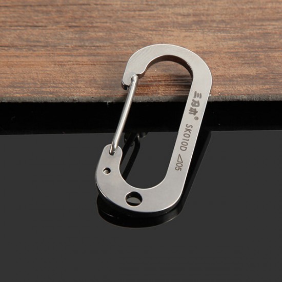 SK010D Number Zero Stainless Steel Carabiner Tool Key Chain Lucky